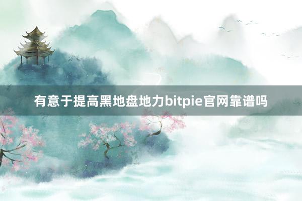 有意于提高黑地盘地力bitpie官网靠谱吗