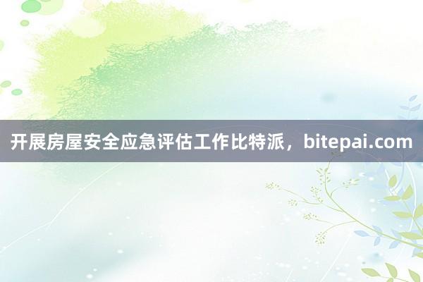 开展房屋安全应急评估工作比特派，bitepai.com