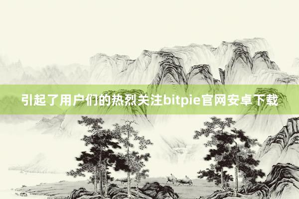 引起了用户们的热烈关注bitpie官网安卓下载