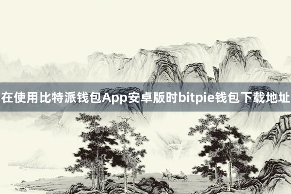 在使用比特派钱包App安卓版时bitpie钱包下载地址