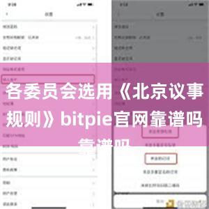 各委员会选用《北京议事规则》bitpie官网靠谱吗