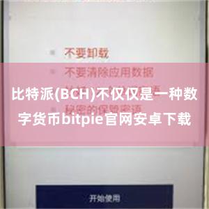 比特派(BCH)不仅仅是一种数字货币bitpie官网安卓下载